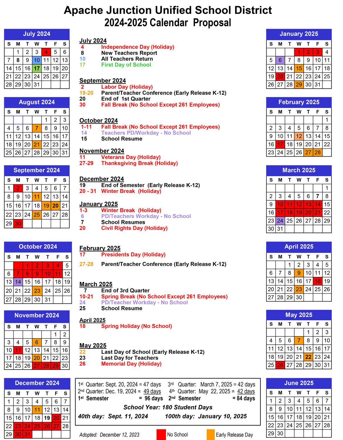 Deer Valley School District Calendar 2025 amii